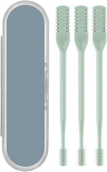 2Pcs/3Pcs Double Sided Nose Hair Knife, 360°Rotate Nose Hair Knife, Washable Double Head Nose Hair Trimmer Mint Green 3pcs