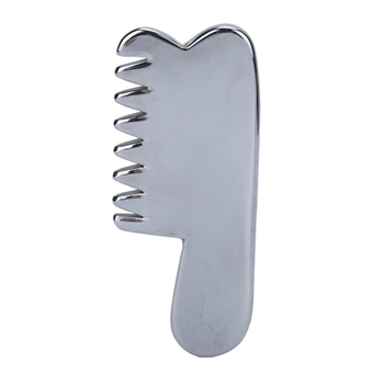 Massage Comb Gua Sha Massage Tool, Energy Stone Scalp Brush Terahertz Massage V Face Beauty Comb Gua Sha Facial Tool, Gentle Gua Sha Scraping Facial Stone Body Massage Tool