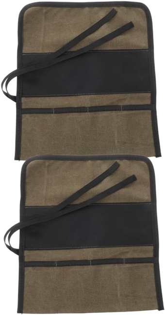 2pcs Roll Tool Storage Bag Tools Pouch Electrician Package Canvas Tool Pouch Hanging Pouch Electrician Accessories Multifunctional Storage Bag Tool Storage Pouch Wrench Canvas Bag