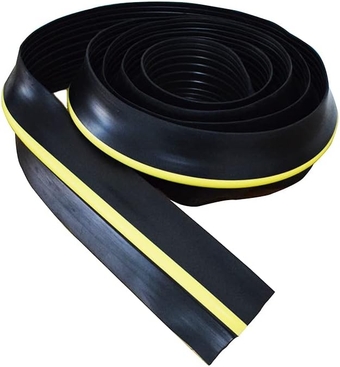 Universal Garage Door Threshold Seal, Garage Door Bottom Seal Weather Stripping Safe & Visible Garage Door Threshold Bottom Antislip Design Weatherproof PVC Rubber(sealant not Included) (10 Feet)