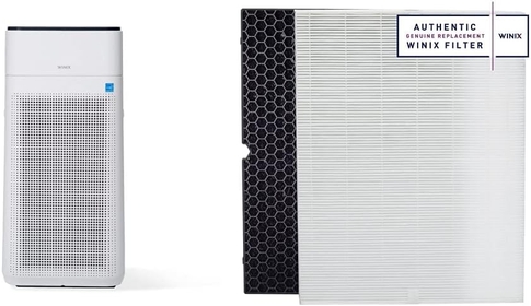 XLC Dual 4-Stage True HEPA Air Purifier with WiFi & PlasmaWave Technology, 620 sq ft | Genuine  116130 Replacement Filter H for 5500-2 Air Purifier