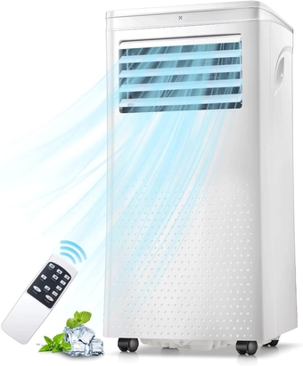 Portable Air Conditioner,8000BTU Portable AC Unit for Room Cools up to 350 sq.ft, 3 In 1 Air Conditioner with Cool,Fan and Dehumidifier, Remote Control&24Hour Timer