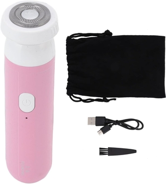 Portable Men Electric Shaver with Revolving Cutter Head Self Service Hair Machine for Travel Home Use,Mini Electric Razor, Quiet high Speed Motor, Give You A Clean and Handsome Face (Pink), Elect