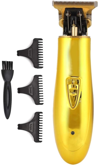 Electric Mens Hair Clippers, Powerful Oil Head Hair Trimmer, Cordless Hair Styling Barber Haircut & Grooming Kit Rechargable - Gold