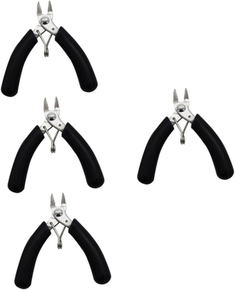 4pcs Cord Cutters Wire Flush Cutter Cutting Pliers Nipper Stripping Machine Cable Plier Micro Flush Cutter Wire Crimper Tool Wire Stripping Cutter Diagonal Plier Peeler Heavy Metal