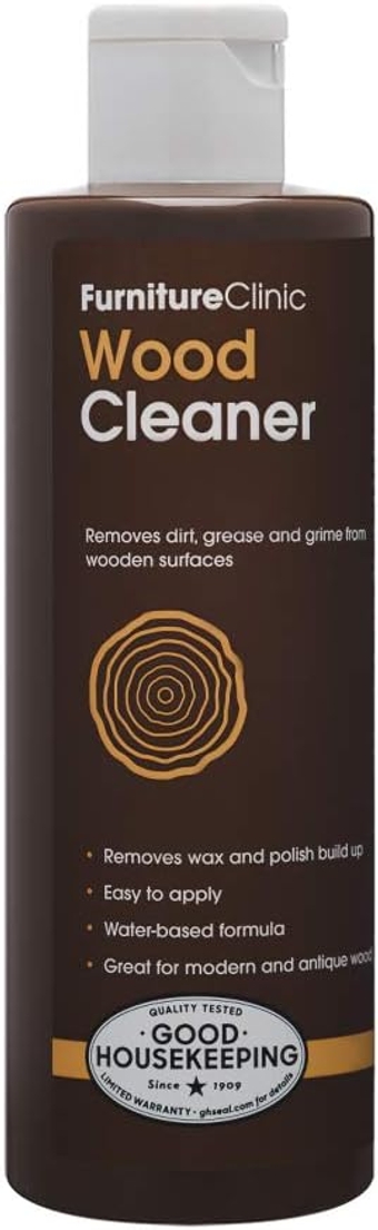 Wood Cleaner | Clean and Brighten , Cabinets & Other Wood Surfaces | Easily Remove Build Up, Grease and Grime | Perfect for Stairs, Baseboards, Trim, and Floors (8.5oz/250ml)