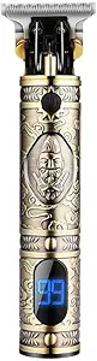 Hair Clippers,Beard Trimmer for Men, Professional Hair Clipper Beard Trimmer Electric Rechargeable Men Hair Shaver Beard Barber Hair Cut Cutting Machine (Color : Gold)