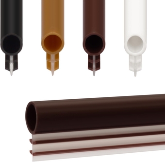 Window Weatherstrip Seal 5/16" Bulb Bubble Kerf Mount Bulb Gasket Window Weather Stripping Kerf - 4 Colors and 5 Length Options (100', Brown)