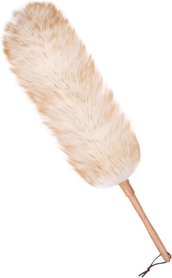Feather Duster Washable Duster Soft Wool Feather Duster with Wood Handle Brush Cleaning Toolfor Cleaning Dusting