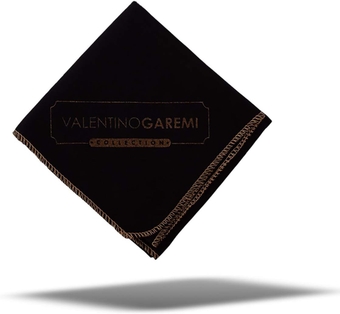 Valentino Garemi Polish Buff Cleaning Cloth – Black Edition Superior Cotton Fabric for Leather Shoes, Furniture, Musical Instrument, Car Seats, High End Garments, Wallet Purse Bags Cloth Jacket Cell