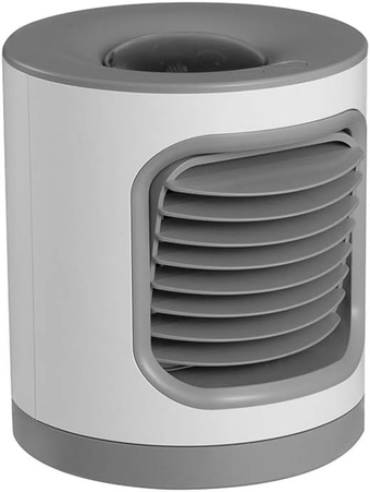 Table Fan Air Cooler Build-in Battery,Personal 3 Speeds Cooling Fan,Mini Air Cooling Air Conditioner Fan USB Gray