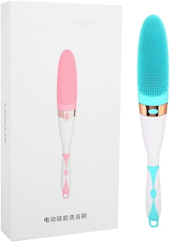 Electric Body Brush Multifunction Electric Bath BrushHandle Body Cleaning Brush Bath Massager for Shower Bathing Cleansing Wash Deep Cleaning (Green)