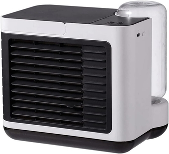 Portable Air Conditioner, Personal Evaporative Cooler & Humidifier, USB Rechargeable Desktop Cooling Fan, for Bedroom,Dorm,Travel (Color : White)