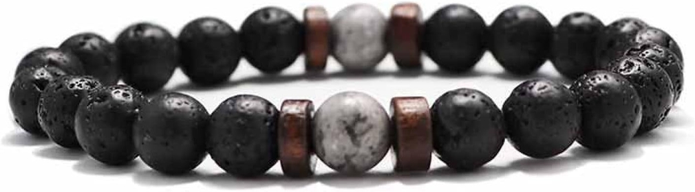 Mens Lava Rock Bracelet for Women Aromatherapy Anxiety Essential Oil Diffuser Volcanic Stone Bead Bangle for Men and Women,spot