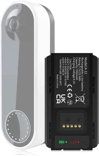 Rechargeable Arlo Doorbell Battery VMA2400 Compatible with AVD2001 AVD2001B Arlo Replacement Video Doorbell Battery for Video Doorbell Wire-Free VMA2400 (7000mAh)