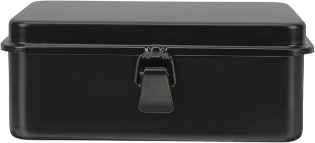 Metal Tool Box Tool Storage Case Organizer Metal Tool Chest with Latch, Portable Tool Storage Box Tool Case Box Sheet for Construction Worker Carpentry Home Workshop Garage
