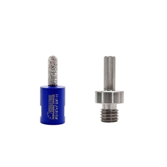 Diamond Mortar Raking Bit 5/16" x 1" for Brick Mortar Removal with Adapter 5/8-Inch-11 to 3/8-Inch Hex Shank