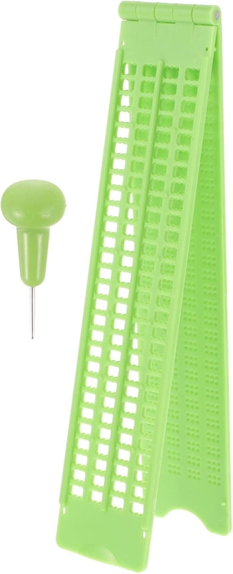 1 Set Braille Tablet Braille Fingerboard Braille Writing Plates Braille Writing Slate and Stylus Braille Slate and Stylus Kit Braille Plate Stylus Pen Measuring Cup Plastic