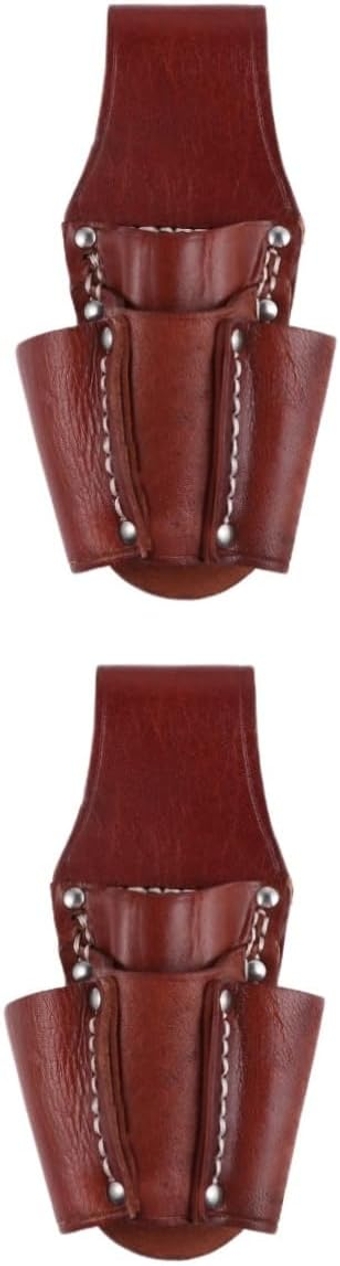 2pcs Belt Multi Tool Pouch Leather Tool Pouch Leather Tool Kit Portable Tool Kit Tool Storage Bag Repairing Tool Bag Waist Pouch Cowhide Storage Pouch Packing Bag Pocket