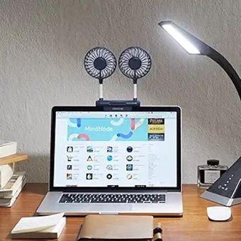 Clip on Computer fan Monitor Clip Fan Personal Cooling Fan, Desktop Fan with 3 Speeds Strong Airflow Wind Multiple Angle Adjustable Table Fan Small Fan USB Fan for Office Home Dormitory(Blue)