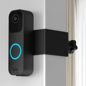 Blink Video Doorbell Door Mount, Anti-Theft Video Doorbell Mount, Doorbell Mount Made of Steel & Hard Plastic, Not Block Doorbell Sensor(Black)