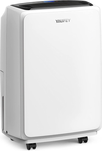 2500 Sq. Ft Home Dehumidifier for Medium to Large Rooms and Basements with Auto or Manual Drainage, 0.48 Gallon Water Tank Capacity - Low Noise and 24 Hr Timer