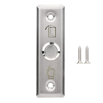 Door Access Control, Stainless Steel Exit Push Release Button Panel, Push to Exit Button Door Control Switch for Home Secuirty 12V