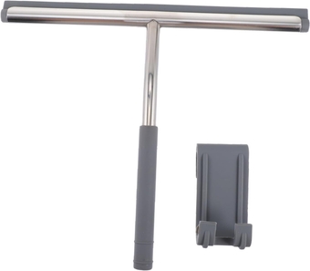 1pc Glass Wiper Spatula Tile Wall Wiper Window Wiper Tool Window Wiper Cleaner Water Removal Wiper Window Wiper with Hook Window Scraper car Stainless Steel
