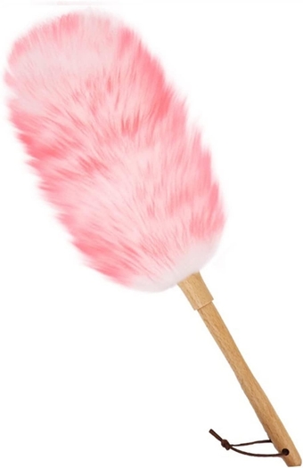 Feather Duster Soft Wool Feather Duster with Wood Handle Brush Cleaning Tool Lambswool Dusters for Cleaning Dusting Handle Dusters