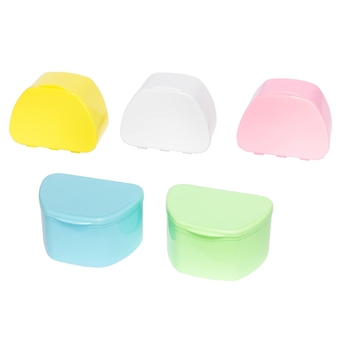 Denture Cases 30 Bulk Pack - Dental Box For Artificial Teeth, Mouth Guard, Night Guard, Gum Shields, Retainer - Denture Bath Container for Women and Men - Travel Denture Cup by