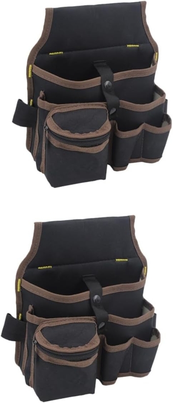 2 Pcs Tool Carrier Bag Tool Bag Electrician Waist Bag Electrician Accessories Garden Bucket Tool Organizer Tool Pouch Tools for Men Satchel Bags for Men Multifunction Work Belt
