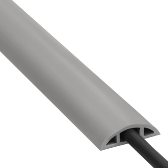 Cord Cover Floor 6ft Grey, PVC Floor Cable Cover, Cord Hider Floor Cord Protector Prevent Cable Trips & Protect Wires, Floor Cable Management Hide Cords on Floor, Cord Cavity - 0.39" W x 0.24" H