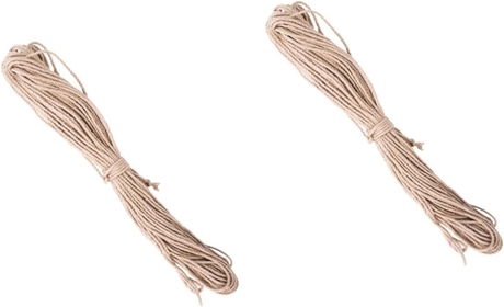 2pcs Sisal Rope Cat Tree Rope Bunny Toy Toys for Bunnies Rope for Cat Tower Cat Scratching Post Replacement Rope Scratching Rope Wear-Resistant Cat Scratcher Rope Natural Rope