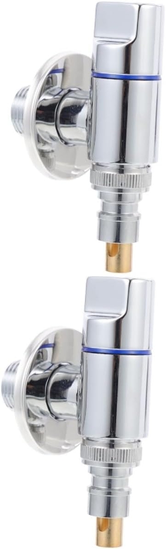 2pcs Washing Machine Faucet Water Spigot Corner Sink Shut off Valves for Water Sink Quarter Turn Shut off Valves Bathroom Repair Part Faucet Handle Stainless Steel Toilet Washer