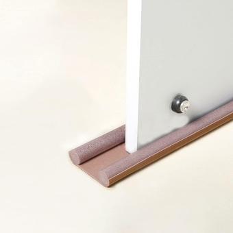 Door Strip Bottom,Draught Excluder for Doors, Draught Excluder with Double Seal, Draught Excluder for Door, Noise Blocker, Door Draught Excluder, Door Seal with Ideal Fit-Brown||93cm