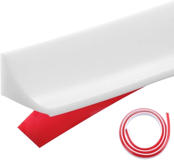 Shower Threshold Water Dam Barrier, Shower Splash Guards to Keep Water in Shower, Shower Guard Door Bottom Seal Strip, for Kitchen Sink Bathtub Baby Tub (White 78in | 2m)