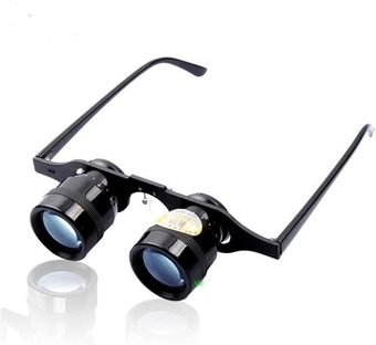 ASDAJK 10X34 Portable Fishing Magnifier Glasses 10X Magnifying Loupe Blue Film Binoculars for Outdoor Watch Concert Sport