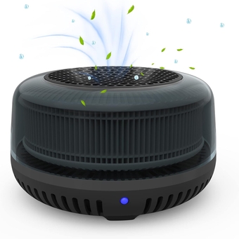 Small Air Purifier,  Car Air Purifier Ionizer with True H13 HEPA Filter, USB Quiet Desktop Air Purifiers for Bedroom,Car, Small Room, Pets (Black)