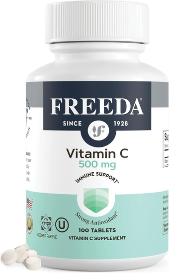 Vitamin C - Vegan Vitamin C 500mg - Kosher - Powerful Antioxidant Immune Support - Easy to Swallow Vitamins C Tablets as Ascorbic Acid - Pure Vitamin C 500 mg - VIT C Supplement (100 Count)
