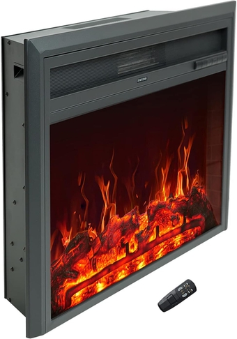 Helios&Hestia 32" Wide Insert Electric Fireplace, Freestanding Portable Room Heater with Remote and Thermostat