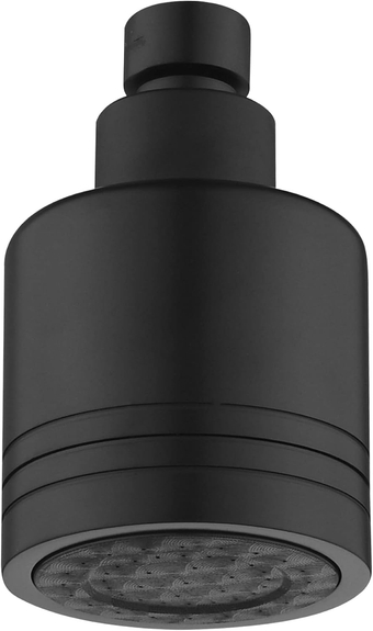 Brass High Pressure Shower Head, Bathroom Modern Universal Fixed shower head with 360 Swivel Ball Joint and Detachable Cleaning Spout, Matte Black, SH701-7