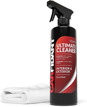 Ultimate Car Interior Cleaner - Auto Detailing for Leather, Fabric, Vinyl - Stain Remover and Upholstery Cleaner, All-Purpose Dashboard and Seat Cleaner, 18oz + Microfiber Towel