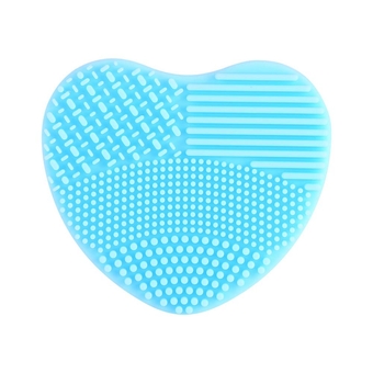 Makeup Brush Cleaner, Brush Cleaner Silicone, Silicone Brush Cleaner Make Up Wash Brush Heart Shape For Quick Color Change And Cleaning(Sky Blue)