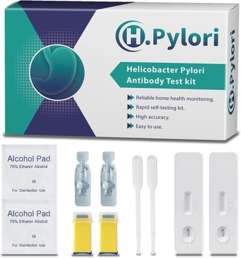 Helicobacter Pylori Test Kit - 2 Pack, H Pylori Test Kits at Home, h. Pylori Self-Test Detection Kits, Quick Home Testing Within 15 Minutes - Highly Accurate Results, Easy to Use and Read.