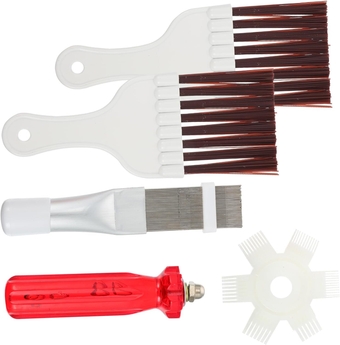 1 Air Conditioner Fin Comb Refrigerator Coil Cleaning Brush Refrigerator Brush for Coils Air Conditioner Cleaner White Toos Air Conditioner Fin Brush Fins Abs Tools for