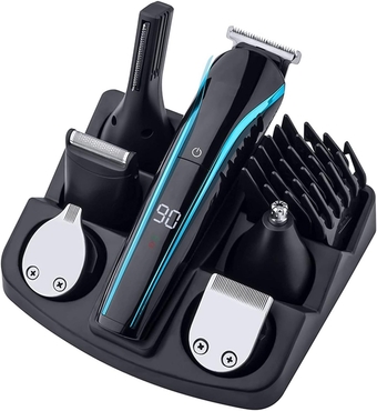Hair Clippers for Men Barber Self Hair Cut Trimmer Set, Professional Cordless Clippers Professional Grooming Kit for Beard Shaving, Nose Cleaning, and Facial Shearing
