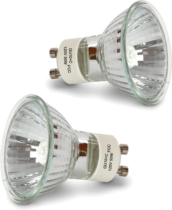 GU10 Halogen Light Bulbs 50W 120V MR16 for Track 2Pack for Candle Warmer Light Bulbs, Wax Burner Light Bulb(2800K Warm White,2 Pack)