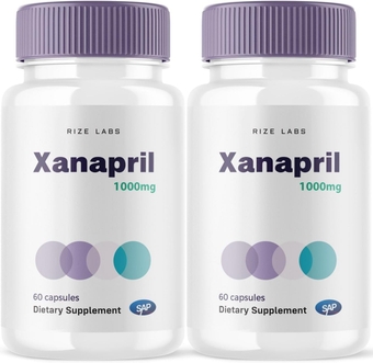 (2 Pack) Xanapril Capsules, Xanapril for Better Sleep and Brain Care, Xanapril Advanced Maximum Formula, Xanapril Herbal Supplement, Xanapril Pastillas Review (120 Capsules)