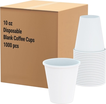 Disposable Paper Cups For Hot Drinks | 10 oz | 1000 Cups