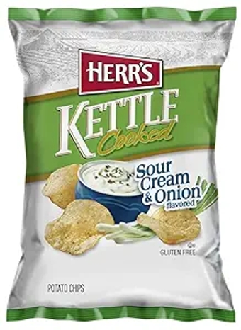 Herr's - Kettle Cooked Chips (Herr's Kettle Cooked Sour Cream & Onion Chips, 2.5 Oz 6 Pack)
